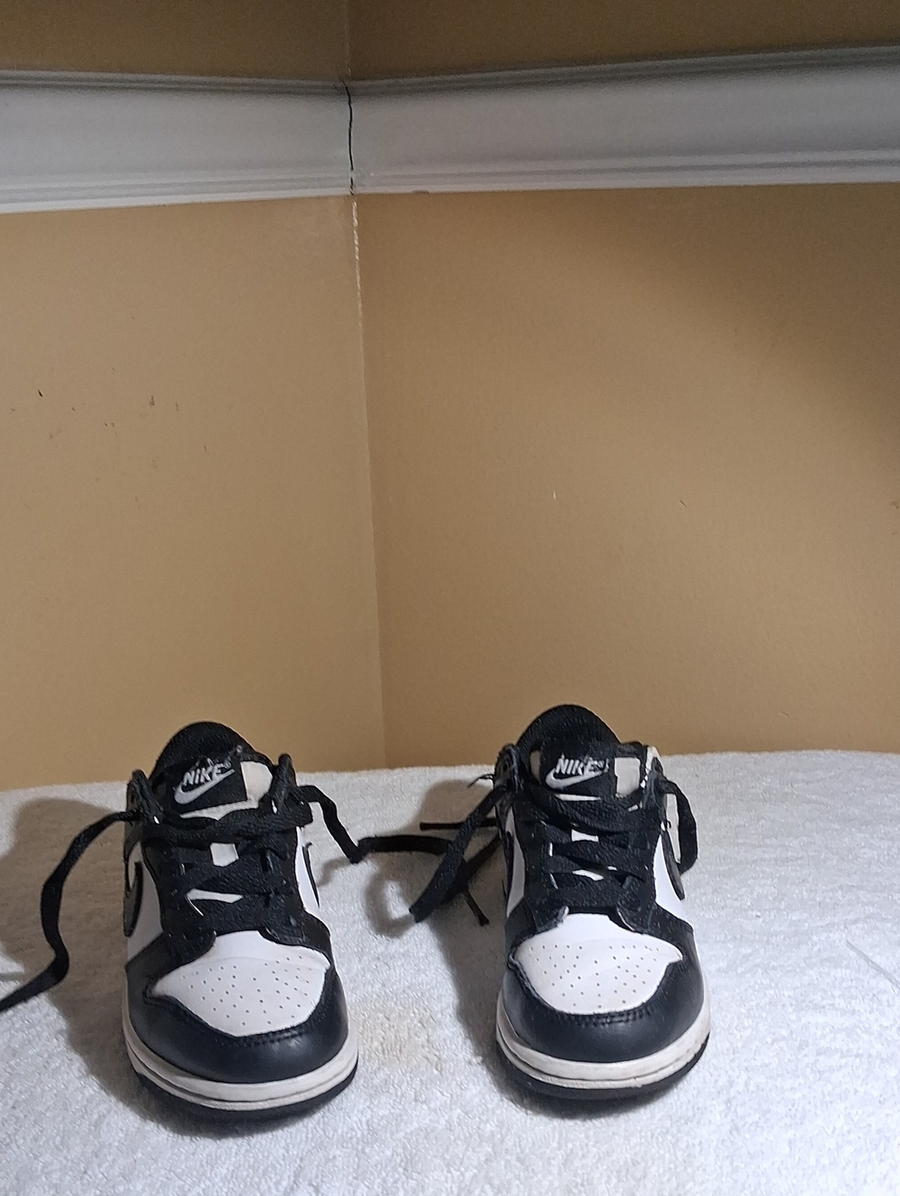 Nike Kids Black and White Low Top Sneakers - Youth Lace-Up